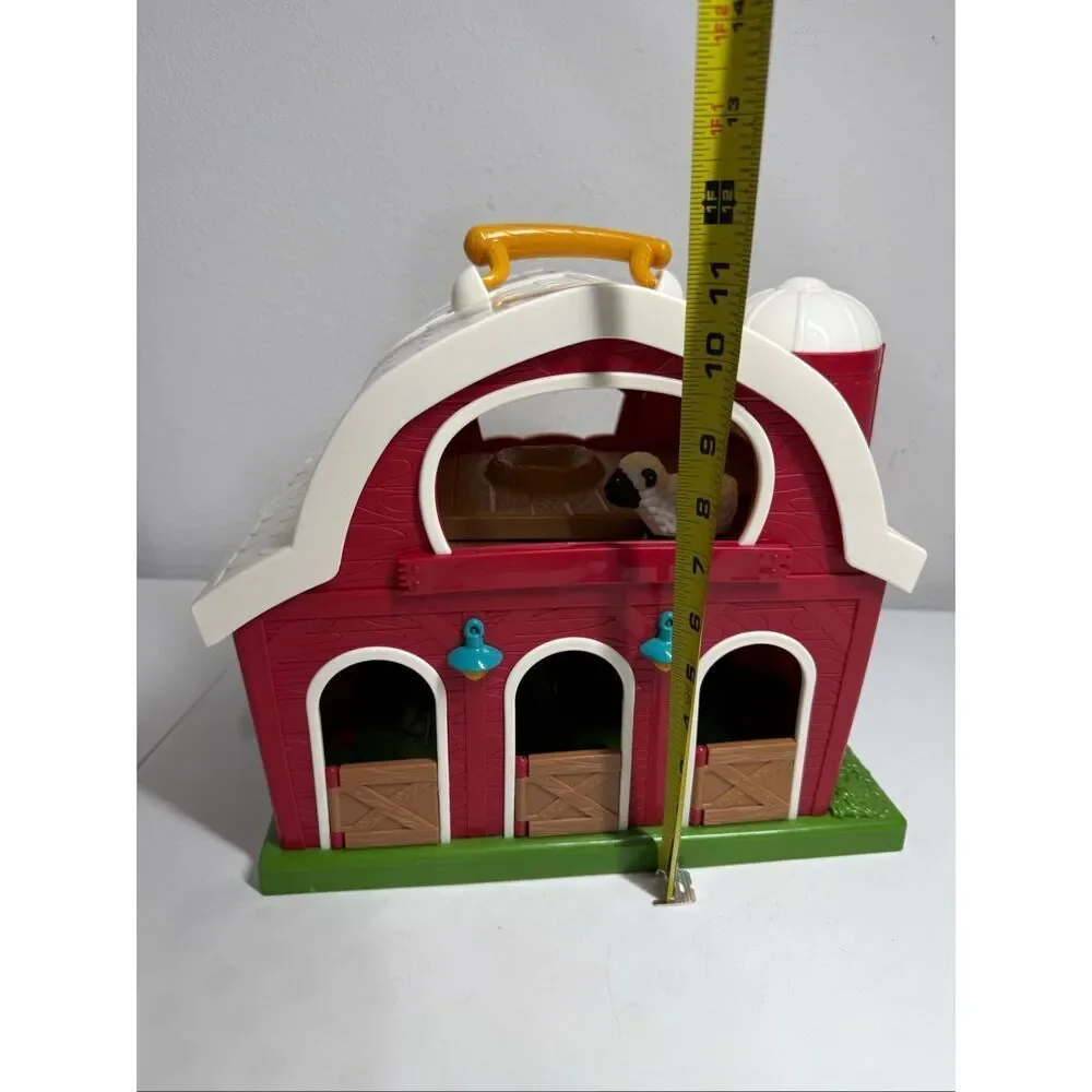Battat– Big Red Barn, Animal Farm Playset Learning Toy for Large Farm + 1 Animal